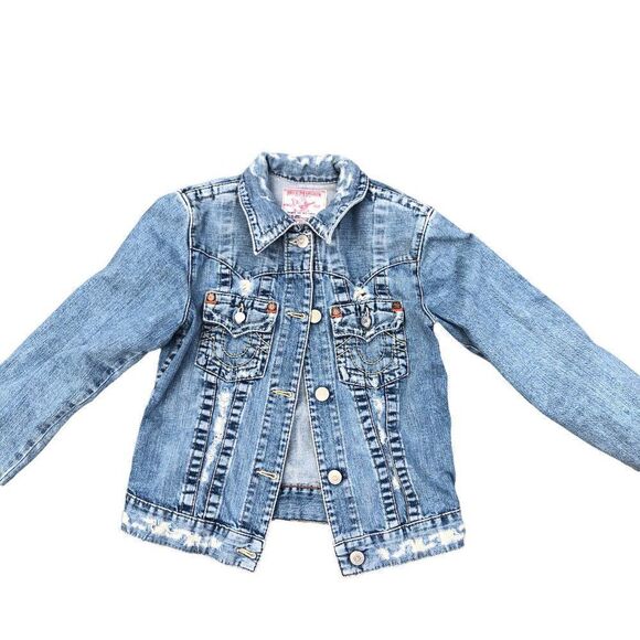 VINTAGE True Religion Jean Jacket JOEY Medium Blue - Picture 7 of 11